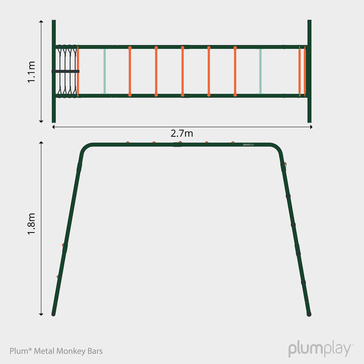 Metal Monkey Bars Climbing Frame