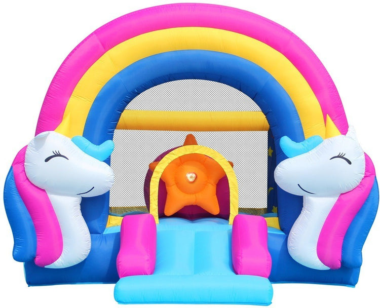 Happy Hop Fantasy Unicorn Inflatable Bouncer with Music Sounds