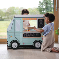 2-in-1 Wooden Street Food Truck and Kitchen