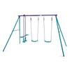 Jupiter Metal Double Swing and Glider - Purple/Teal