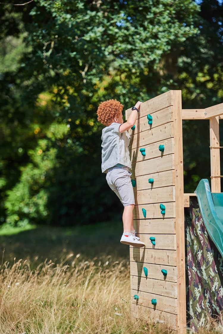 Plum® Wooden Climbing Cube Climbing Frame with Swing Arm