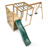 Plum® Wooden Climbing Cube Climbing Frame with Swing Arm