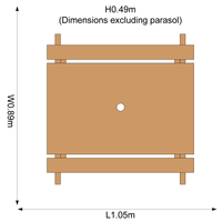 Children's Picnic Table with Parasol