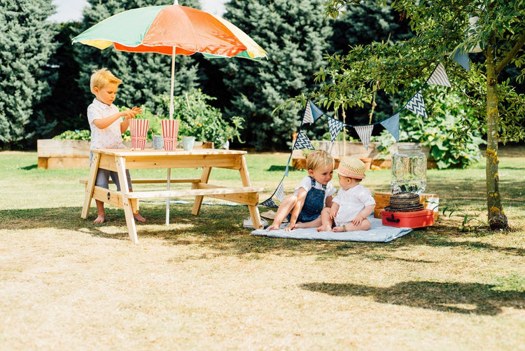 Children's Picnic Table with Parasol