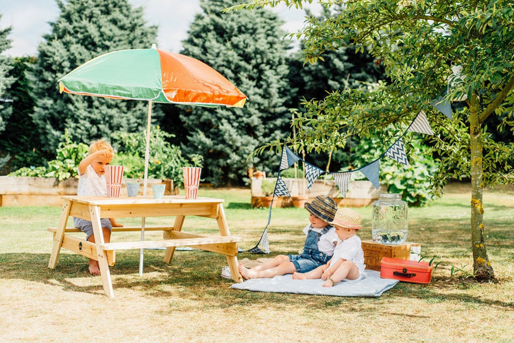 Children's Picnic Table with Parasol