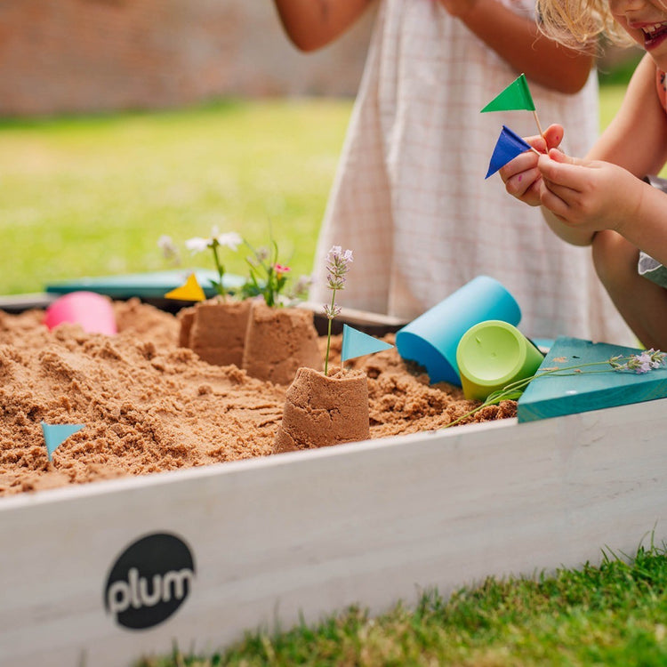 COLOURS By Plum Square Wooden Sandpit  Teal