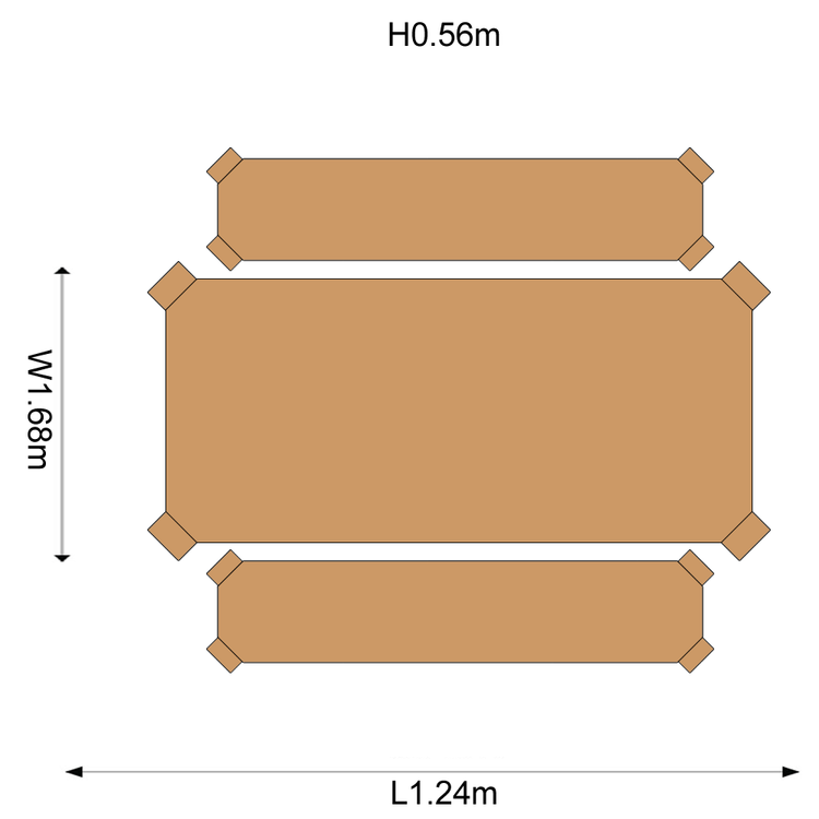 Wooden Activity Table and Benches