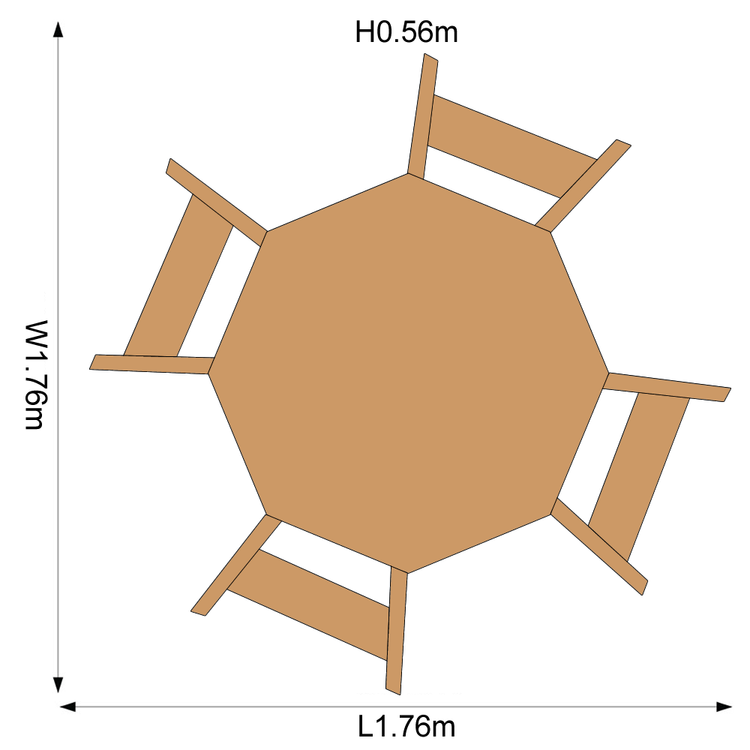 Wooden Octagonal Activity Table