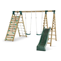 Woolly Monkey II Wooden Swing Set