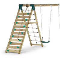 Woolly Monkey II Wooden Swing Set