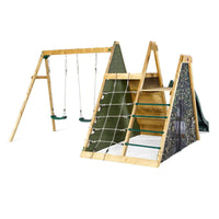 Plum Climbing Pyramid Playset with Slide and Den with Optional Swing