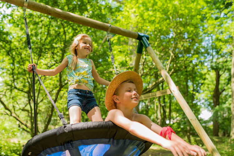 Plum® Spider Monkey® Wooden Nest Swing Set