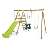 Muriqui Wooden Swing Set With Slide