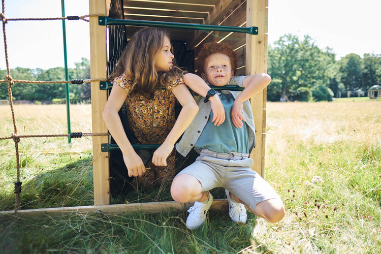 Plum® Wooden Climbing Cube XL with Swing Arm