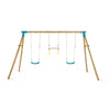 Plum Mangabey Wooden Swing Set with Trapeze