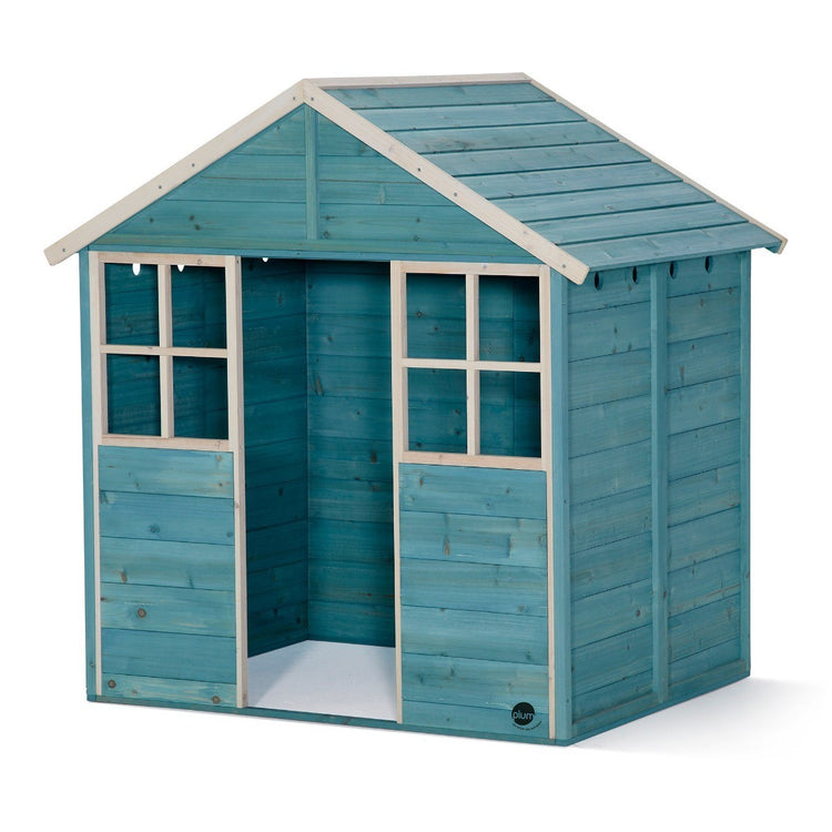 Garden Hut Wooden Playhouse in Teal