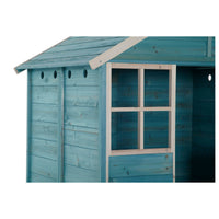 Garden Hut Wooden Playhouse in Teal