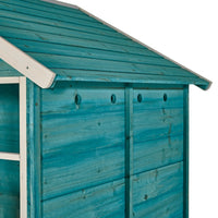 Boat House Wooden Playhouse - Teal