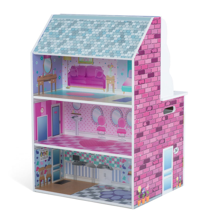 Plum 2 in 1 Wooden Dolls House and Kitchen