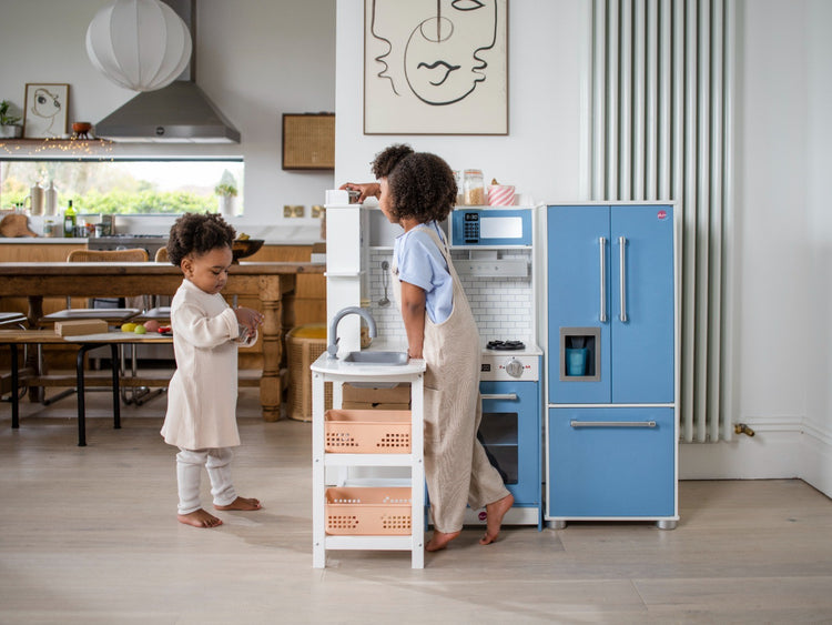 Penne Pantry Wooden Corner Kitchen with Fridge