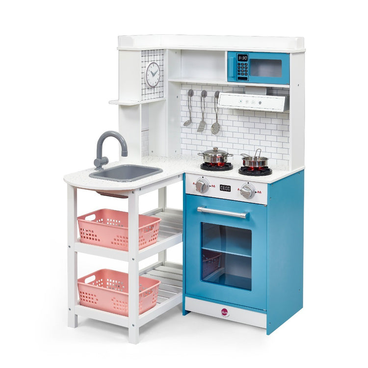 Penne Pantry Wooden Corner Kitchen with Fridge