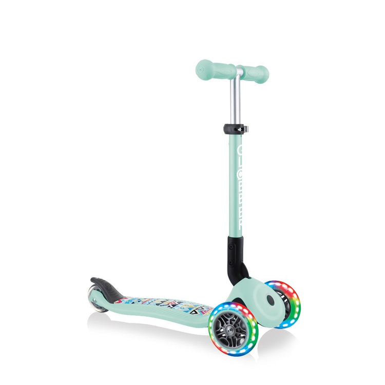 Globber Junior Foldable Fantasy Lights - 3 Wheeled Scooter