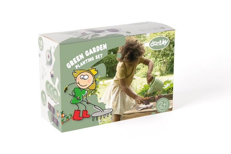 Green Garden Planting Set With Vegetables