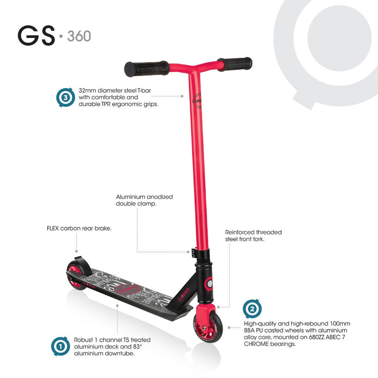 Globber Stunt Scooter GS 360 - Red