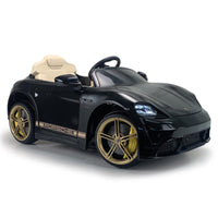 Injusa Porsche Taycan Turbo S 12v - Electric Ride On - Black and Gold