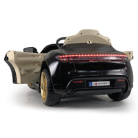 Injusa Porsche Taycan Turbo S 12v - Electric Ride On - Black and Gold