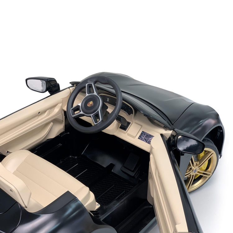 Injusa Porsche Taycan Turbo S 12v - Electric Ride On - Black and Gold