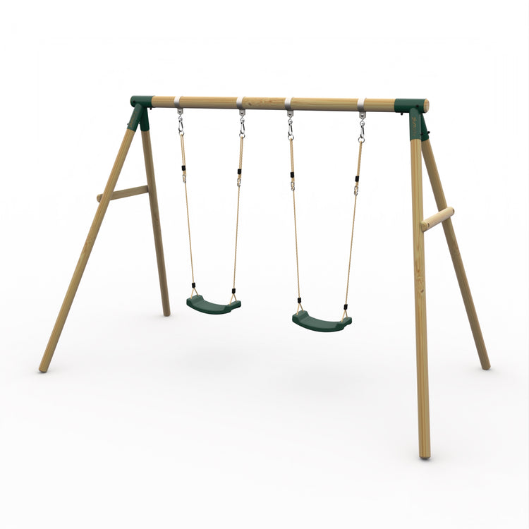 Plum Marmoset Wooden Swing Set