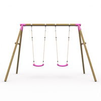 Plum Marmoset Wooden Swing Set