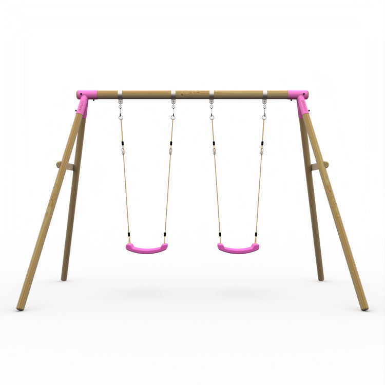 Plum Marmoset Wooden Swing Set