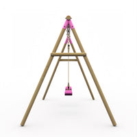 Plum Marmoset Wooden Swing Set