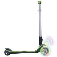 Globber Elite Lights Wheels and Front Lights - Green - side