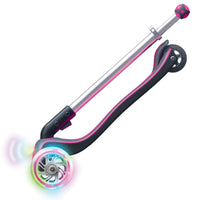 Globber Elite Lights Wheels and Front Lights - Pink - folded