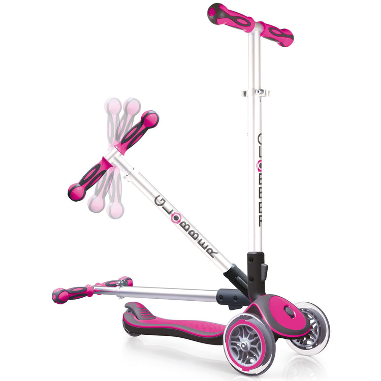 Globber My Free Fold Up Scooter Dark Pink Folding