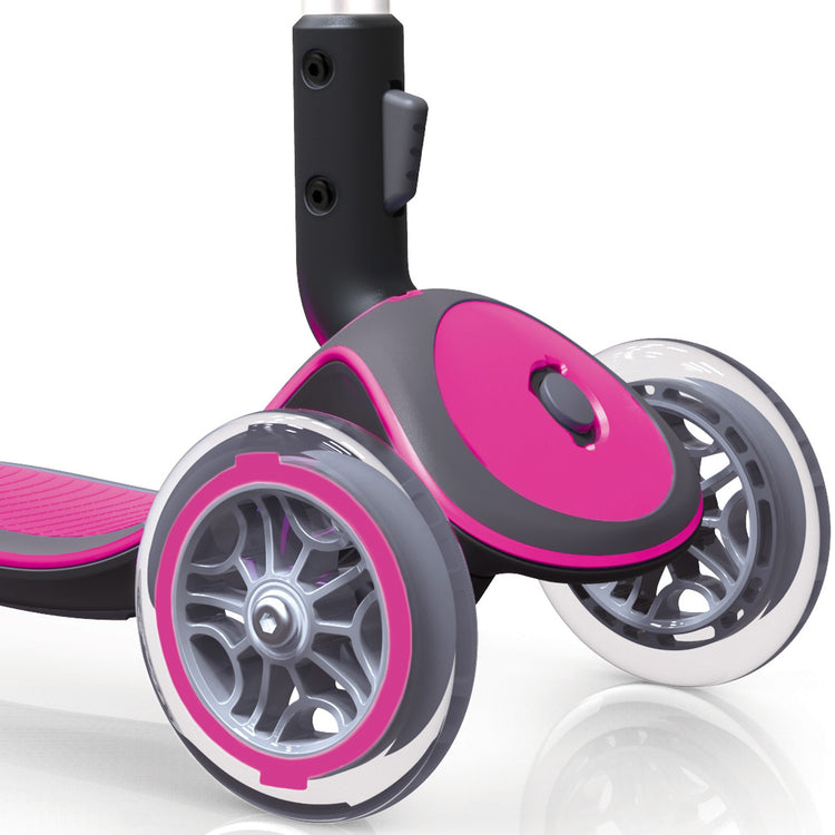 Globber My Free Fold Up Scooter Dark Pink Front View