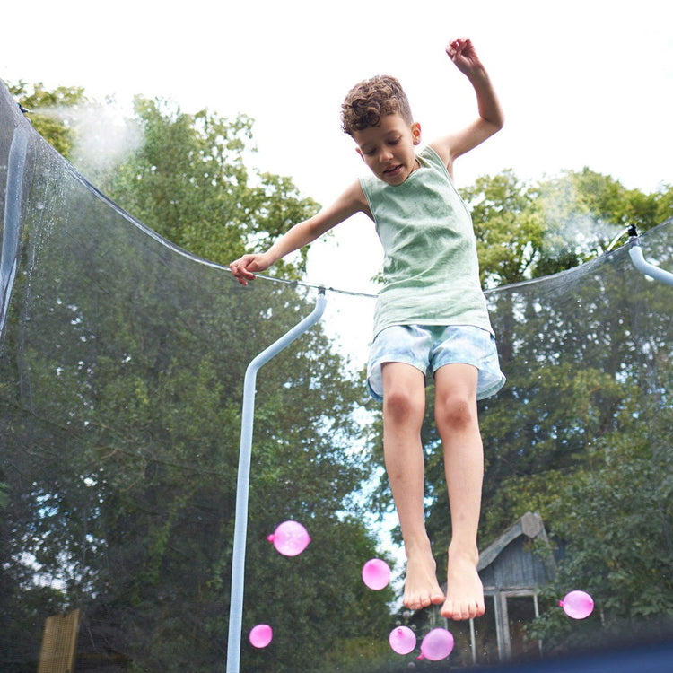 Plum Play 8ft - 14ft Wave Springsafe Trampoline (Blue) - Free Attachable Mist Feature