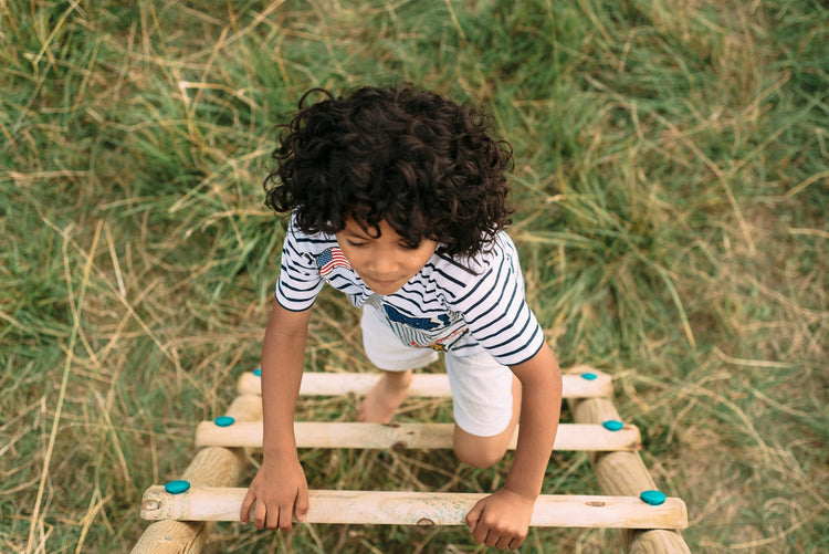 Roloway Wooden Double Swing Set with Slide