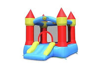 Happy Hop Castle Inflatable Bouncer with Slide and Hoop