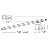 Lower Enclosure Pole with Spring Clip 8101214ft Space Zone II Evolution