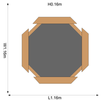 Treasure Beach Wooden Sandpit & Cover