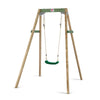 Wooden Single Swing Set - Green