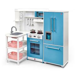 Penne Pantry Wooden Corner Kitchen with Fridge