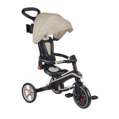 Globber Foldable Explorer Trike  4 in 1 - with Parent Handle - Taupe